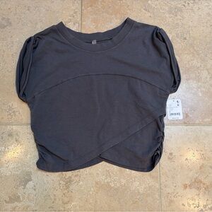 FP Movement Women's Short Sleeve Twist Front Crop Top - NWT